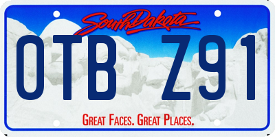 SD license plate 0TBZ91