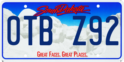 SD license plate 0TBZ92