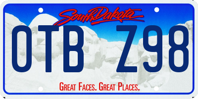 SD license plate 0TBZ98