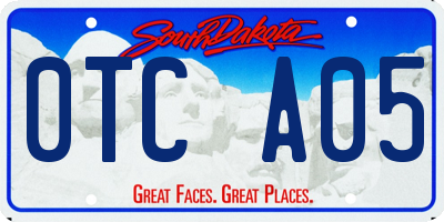 SD license plate 0TCA05