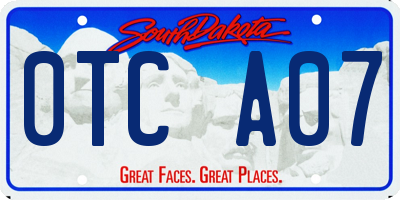 SD license plate 0TCA07