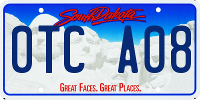 SD license plate 0TCA08