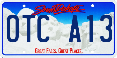 SD license plate 0TCA13