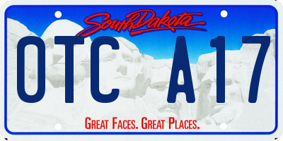 SD license plate 0TCA17