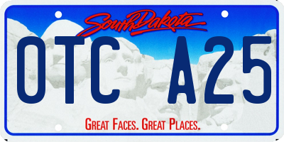 SD license plate 0TCA25