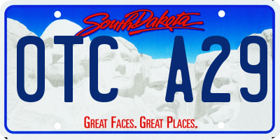 SD license plate 0TCA29