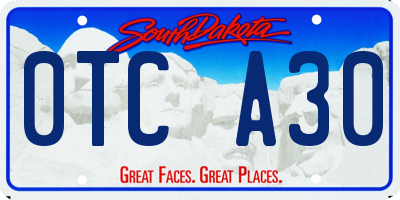 SD license plate 0TCA30