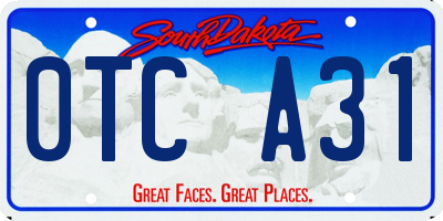SD license plate 0TCA31