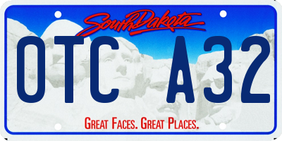SD license plate 0TCA32