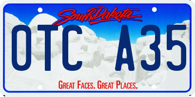 SD license plate 0TCA35