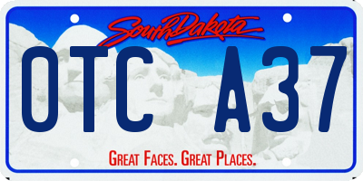 SD license plate 0TCA37
