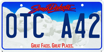 SD license plate 0TCA42