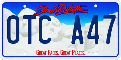 SD license plate 0TCA47