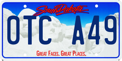 SD license plate 0TCA49