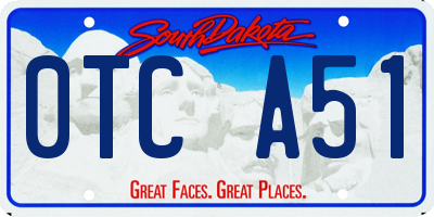 SD license plate 0TCA51