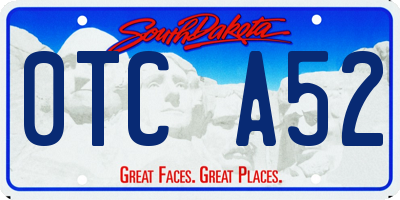 SD license plate 0TCA52