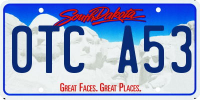 SD license plate 0TCA53