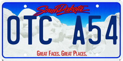 SD license plate 0TCA54