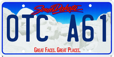 SD license plate 0TCA61