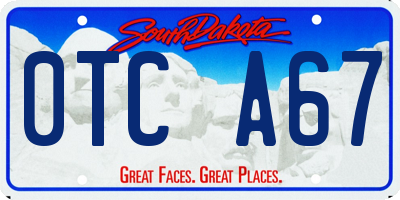 SD license plate 0TCA67