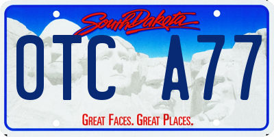 SD license plate 0TCA77