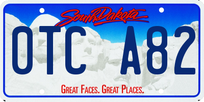 SD license plate 0TCA82