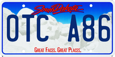 SD license plate 0TCA86