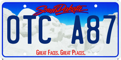 SD license plate 0TCA87