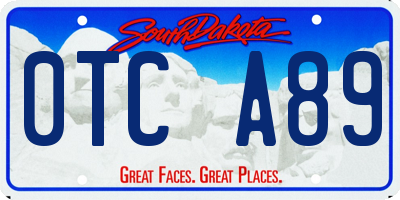 SD license plate 0TCA89