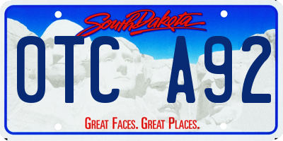 SD license plate 0TCA92