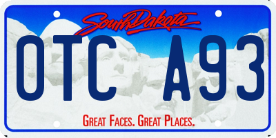 SD license plate 0TCA93