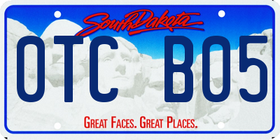 SD license plate 0TCB05