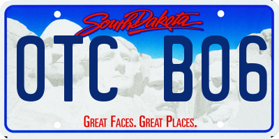 SD license plate 0TCB06