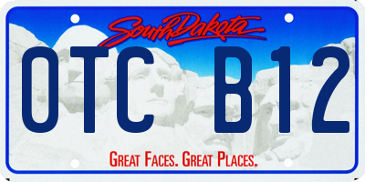 SD license plate 0TCB12
