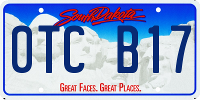 SD license plate 0TCB17