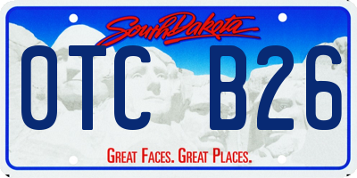 SD license plate 0TCB26