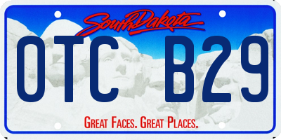SD license plate 0TCB29