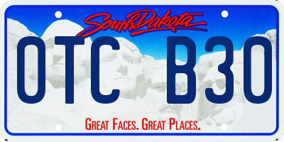 SD license plate 0TCB30
