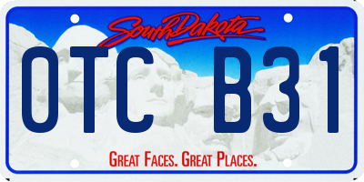 SD license plate 0TCB31