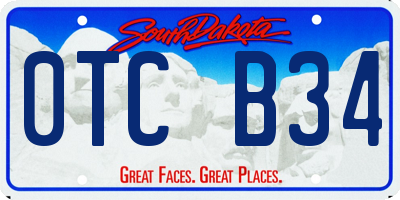 SD license plate 0TCB34