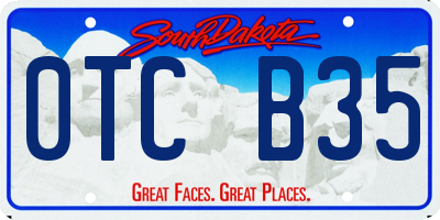 SD license plate 0TCB35