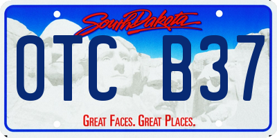 SD license plate 0TCB37