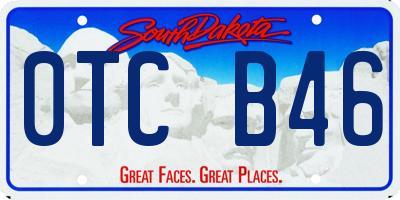 SD license plate 0TCB46