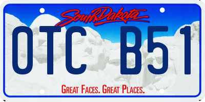 SD license plate 0TCB51