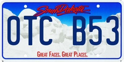 SD license plate 0TCB53
