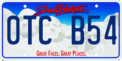 SD license plate 0TCB54