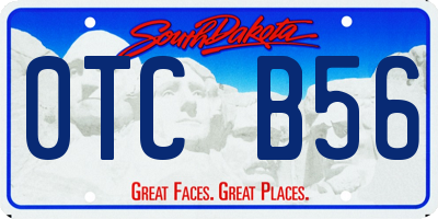 SD license plate 0TCB56