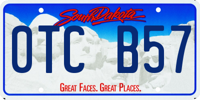 SD license plate 0TCB57