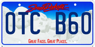 SD license plate 0TCB60
