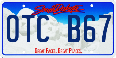 SD license plate 0TCB67